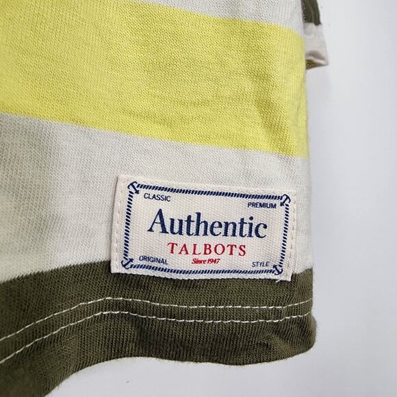 Talbots Tee Authentic Women Medium Carlotta Stripe Cotton Bateau 3/4 Sleeve Knit - Picture 6 of 9